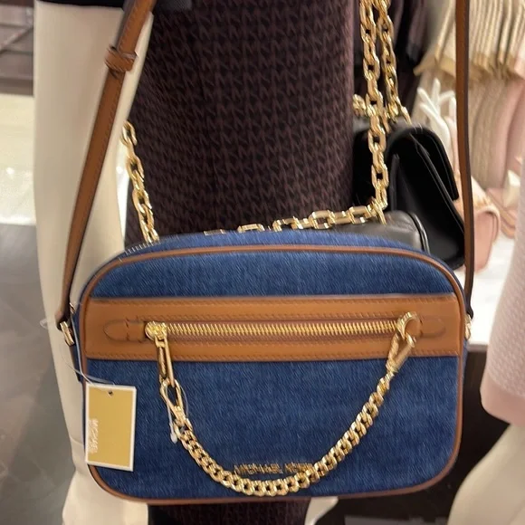 Michael Kors Jet Set Item Large East West Zip Chain Crossbody XBody 
Indigo - Picture 10 of 16